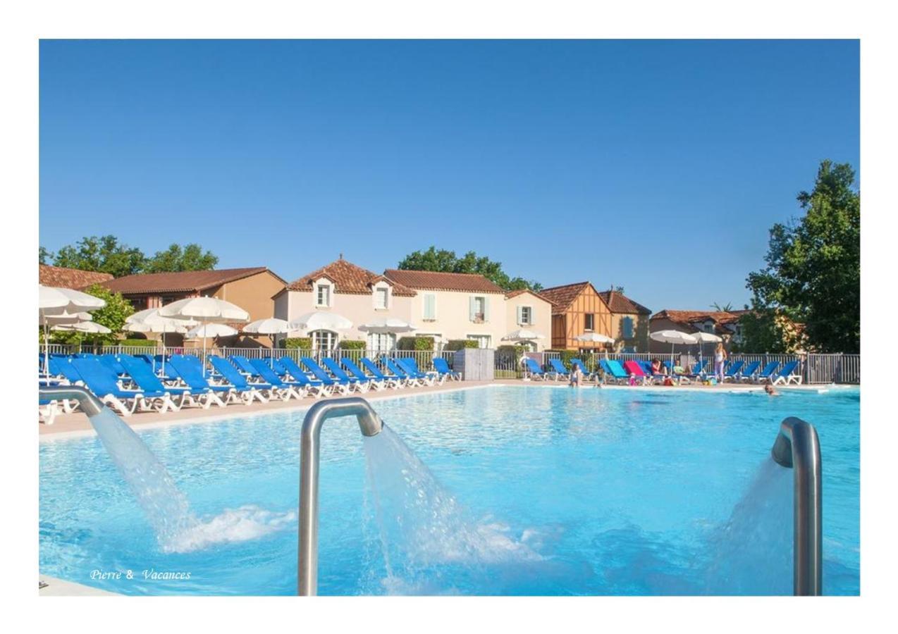 Charmant Appartement Avec Piscine. Monflanquin Exterior foto
